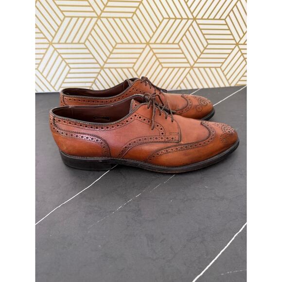 Allen Edmonds Men's Brown Leather Oxfords | Size 9.5 B - Picture 1 of 7